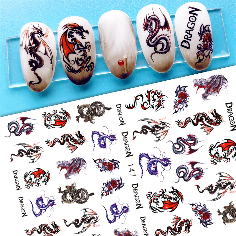 MO-178 MG200814-31 Dragon DIY 3D Back glue Nail decal Nail sticker Nail decoration Nail art Nail ornament