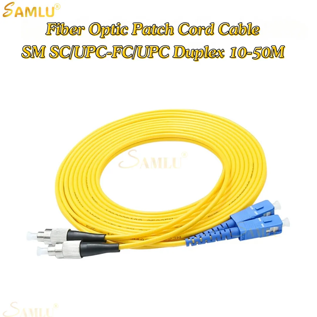 

Single Mode SC UPC-FC UPC Duplex 2.0mm Fiber Optic Patch Cord Patch Cable Jumper Cord 10M 15M 20M 30M 50M Free shipping