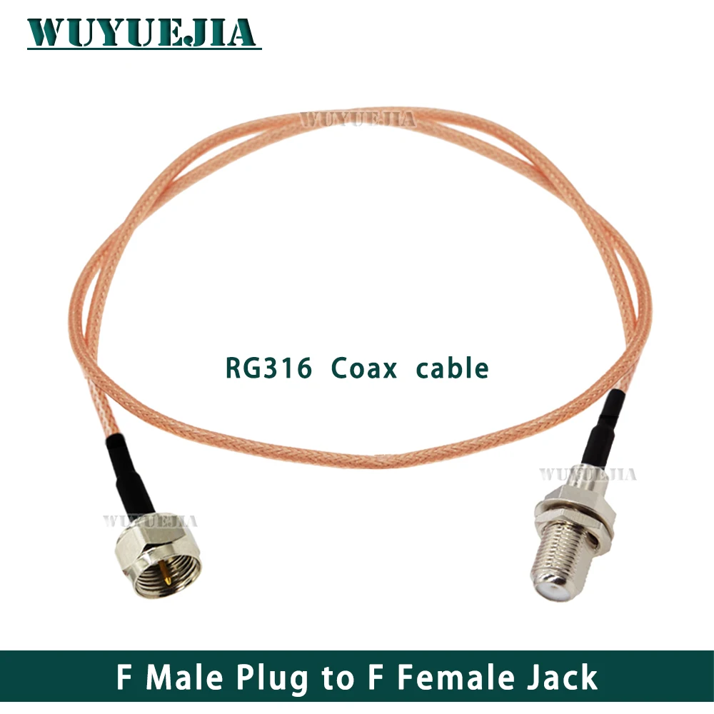 For FM TV DVB-T RG-316 Coaxial Cable F Female Jack to F Male Plug Connector Pigtail WIFI Router Antenna Extension Cord Jumper
