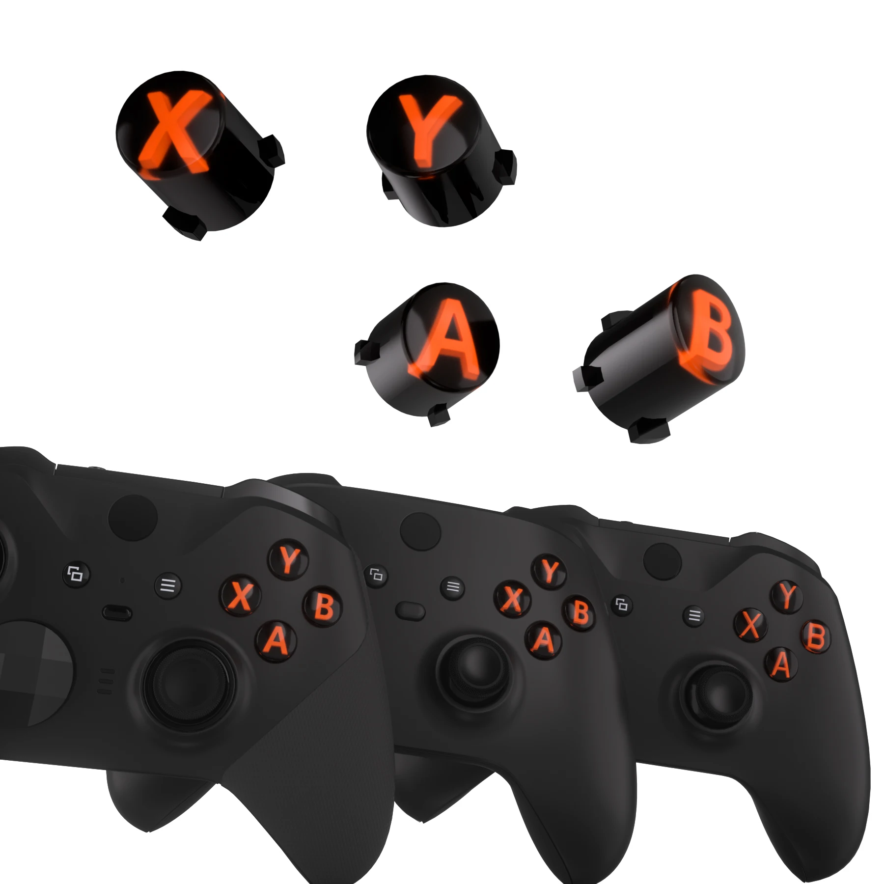 eXtremeRate Wymienne przyciski ABXY Trójkolorowe klasyczne symbole do kontrolera bezprzewodowego Xbox Core, Xbox One S/X, Elite V1/V2 — zdjęcie produktu 5