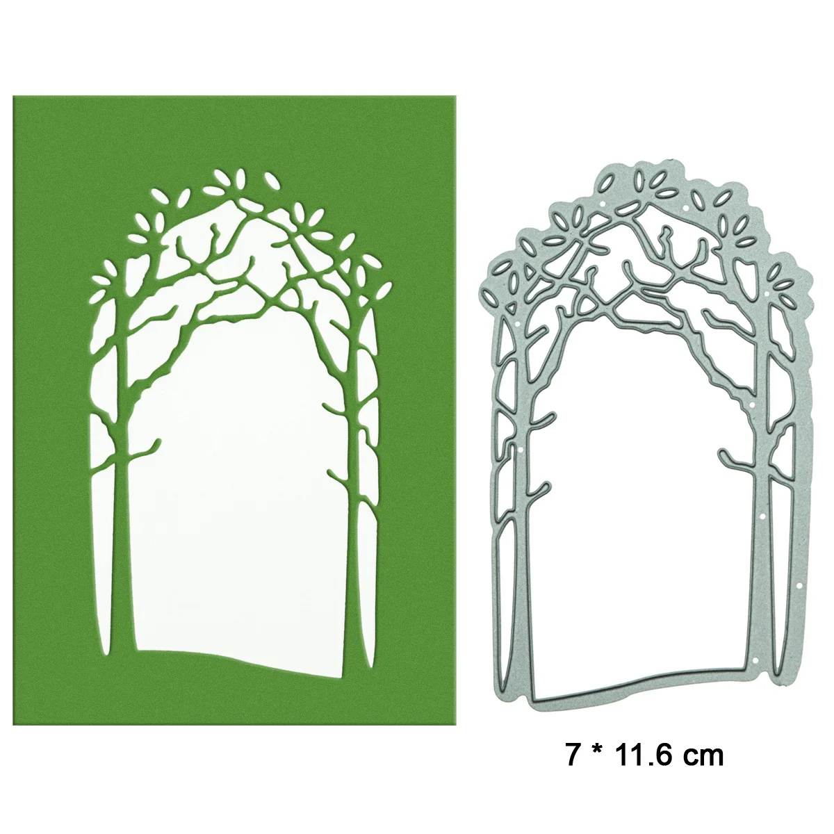 Layered Tree Forest Path Entrance Metal Cutting Dies Scrapbooking 3D Clip Art Greeting Card Postcard Cover Decorating Punch Die