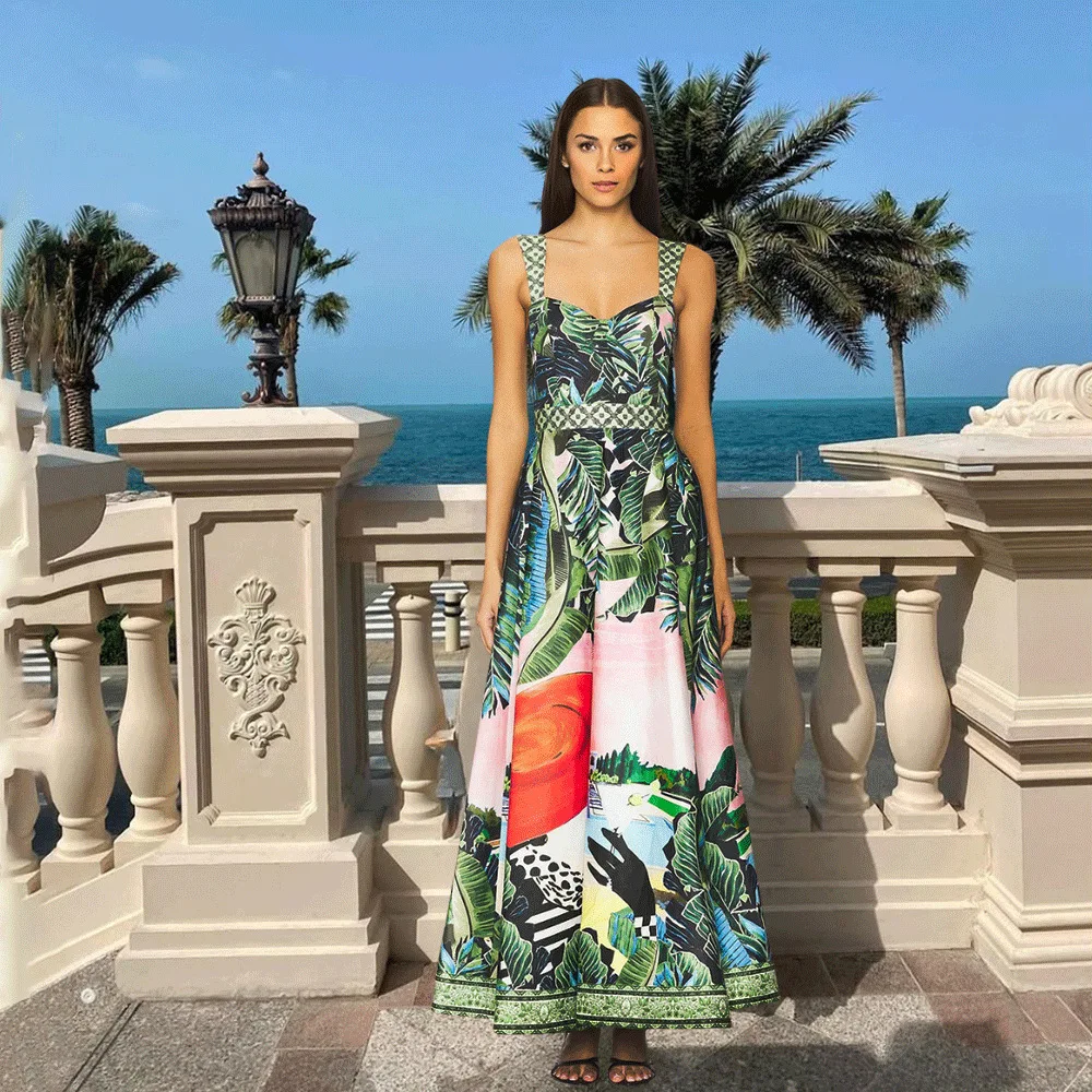 

New een Le Print Slimming One-Piece Bikini Women's Beach Vaion Swimsuit Waist-Cinching Design Spor Fitn Fan Gear