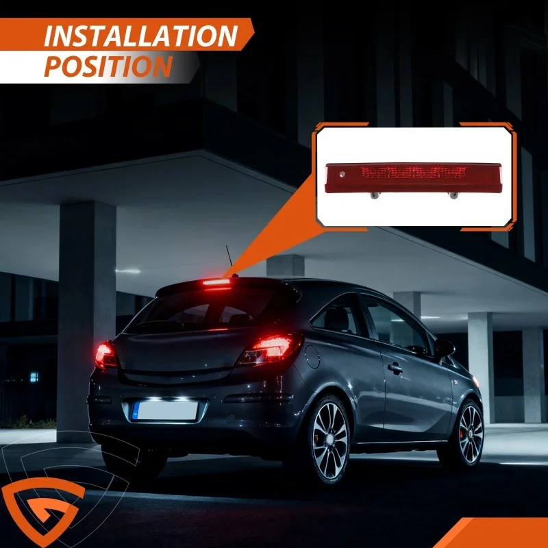 Car High Level 3Rd Tailgate Brake Light 13188045 For VAUXHALL Corsa D/E 5 Door Rear Third High Mount Stop Lamp Auto Tail Light