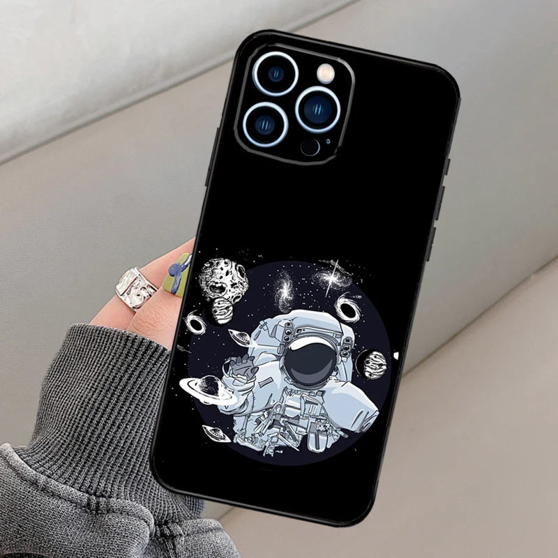 Sky Space planet Moon stars Case For iPhone 14 15 16 Pro Max 13 12 11 X XR XS Plus 12 13 Mini Soft Back Cover