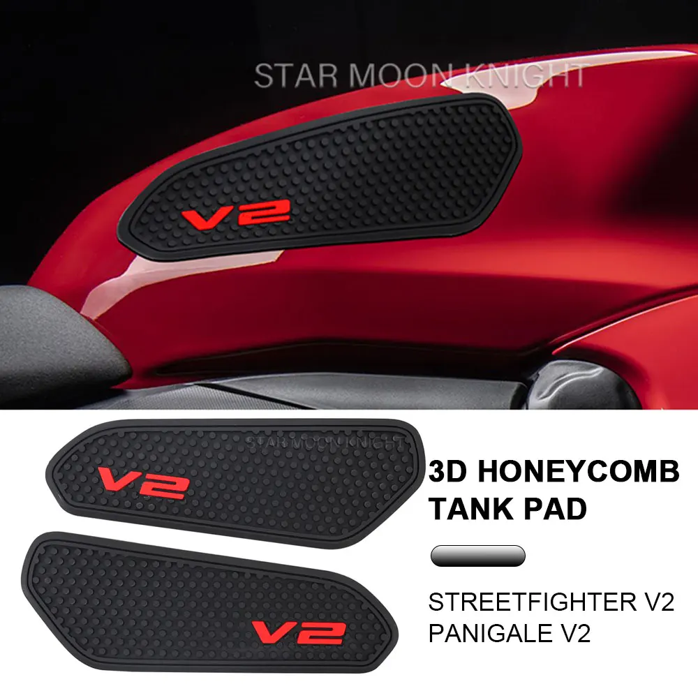 Side Fuel Tank For Ducati Streetfighter V2 Panigale V2 2020-  pad Tank Pads Protector Stickers Decal Gas Knee Grip Traction Pad