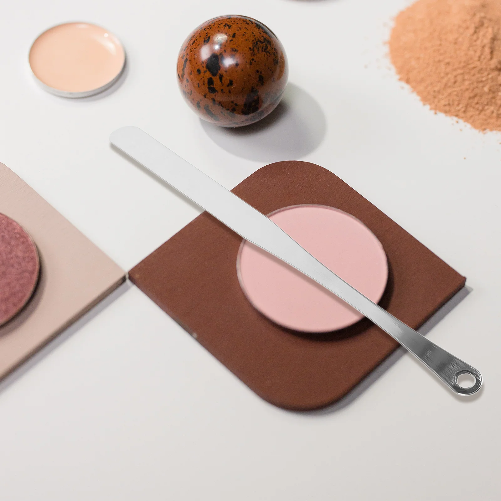 

3Pcs Korean Makeup Spatula Stainless Steel Foundation Mixing Stick Tool for Professional Use Korean Makeup Spatula