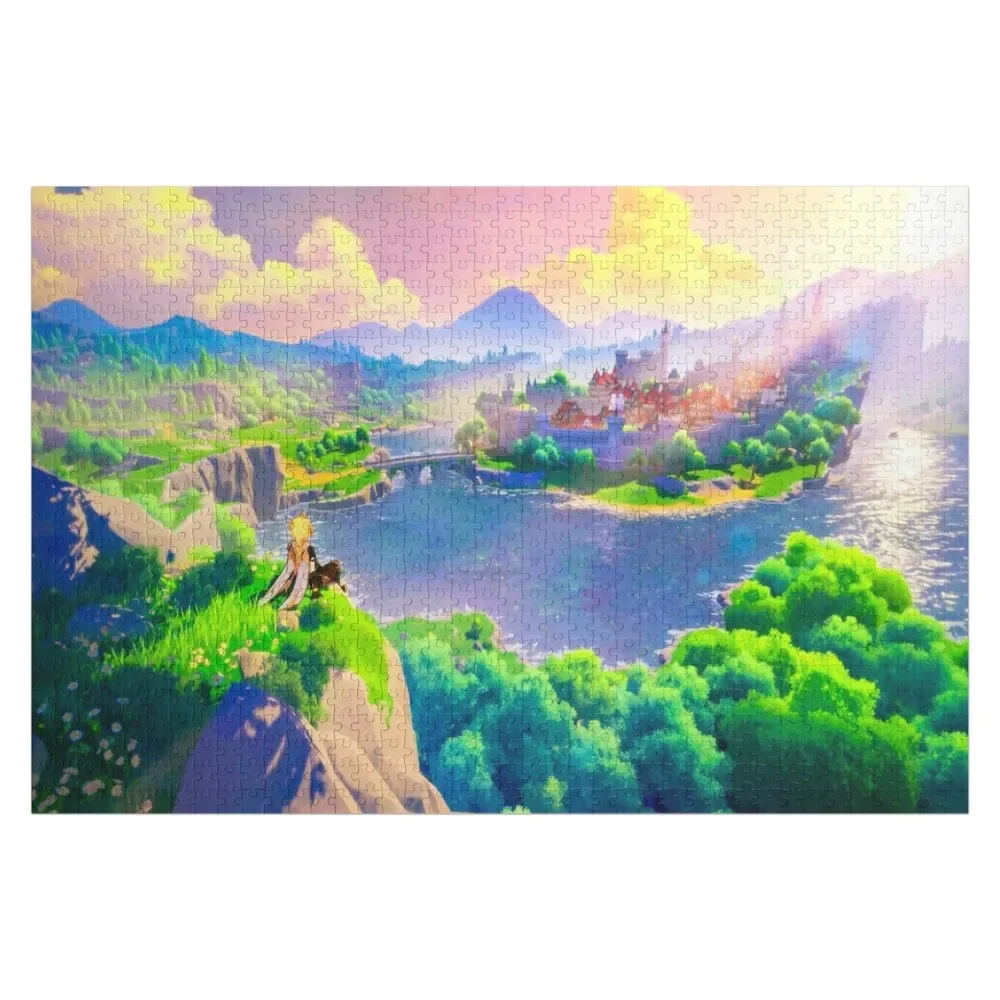 

Genshin Impact Fantasy Landscape Jigsaw Puzzle Personalised Jigsaw Customizeds For Kids Puzzle