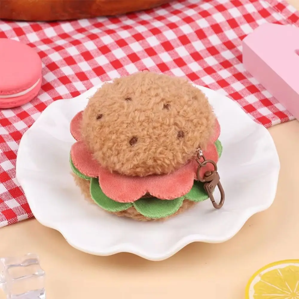 Korean Hamburger Simulation Food Keychain Stereoscopic Creative Sandwich Dessert Keyring Backpack Pendant Couple Gifts view 5