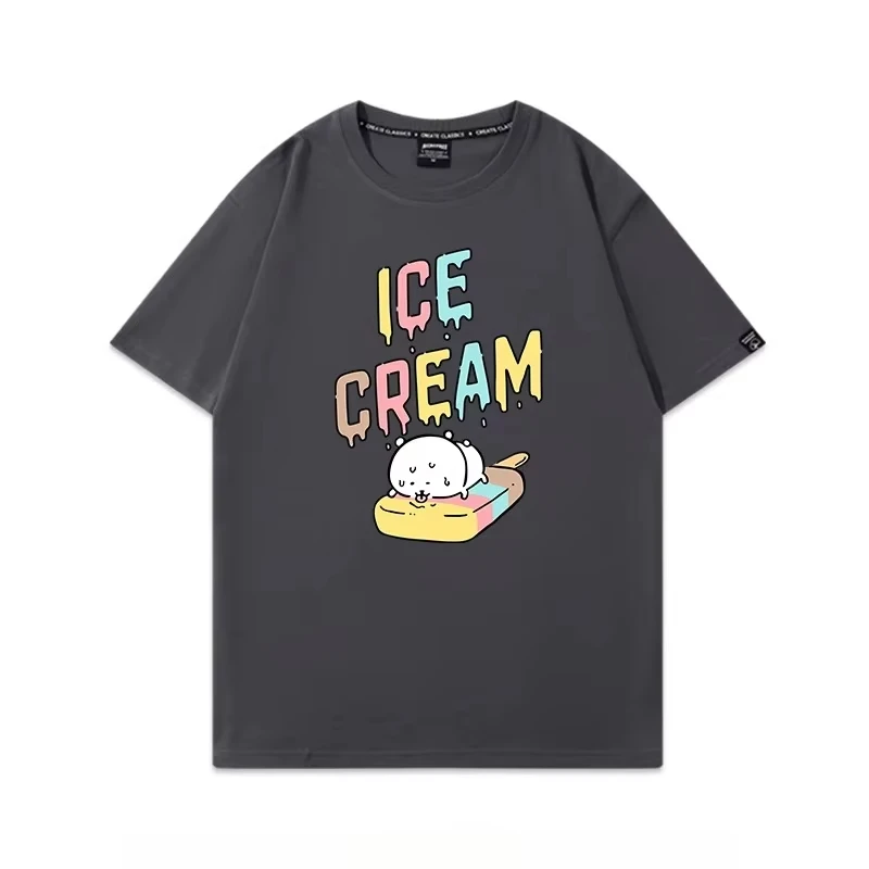 Chiikawa Cute Kawaii Anime Starry Tee Men's Women's Black Retro Cool Graphic Art Print Oversized Short Sleeve Streetwear Top