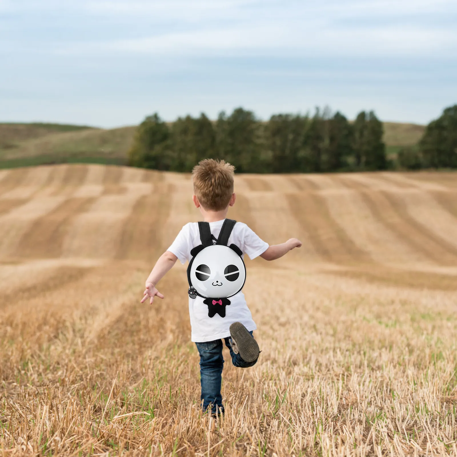

Детский рюкзак-антипотеряшка с пандой, мультяшный дизайн, съемный страховочный шнурок, регулируемый плечевой ремень, школьная сумка для детского сада для малышей