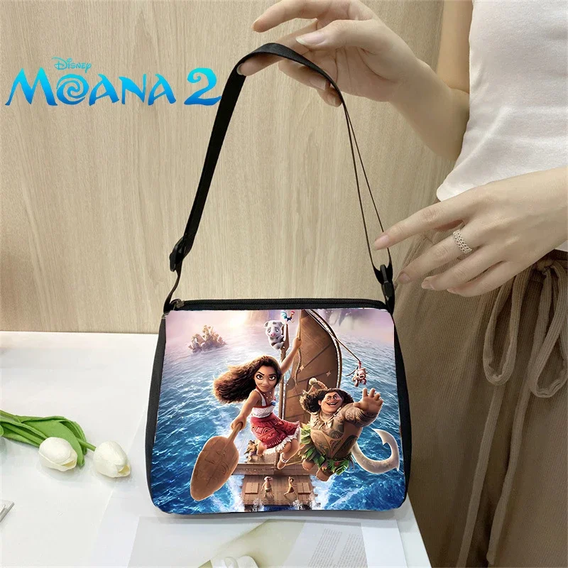 New Moana 2 Shoulder Bag Crossbody Bag Women Girl Anime Printed Underarm Bags Casual Fashion Handbag Leisure Outdoor Accessories