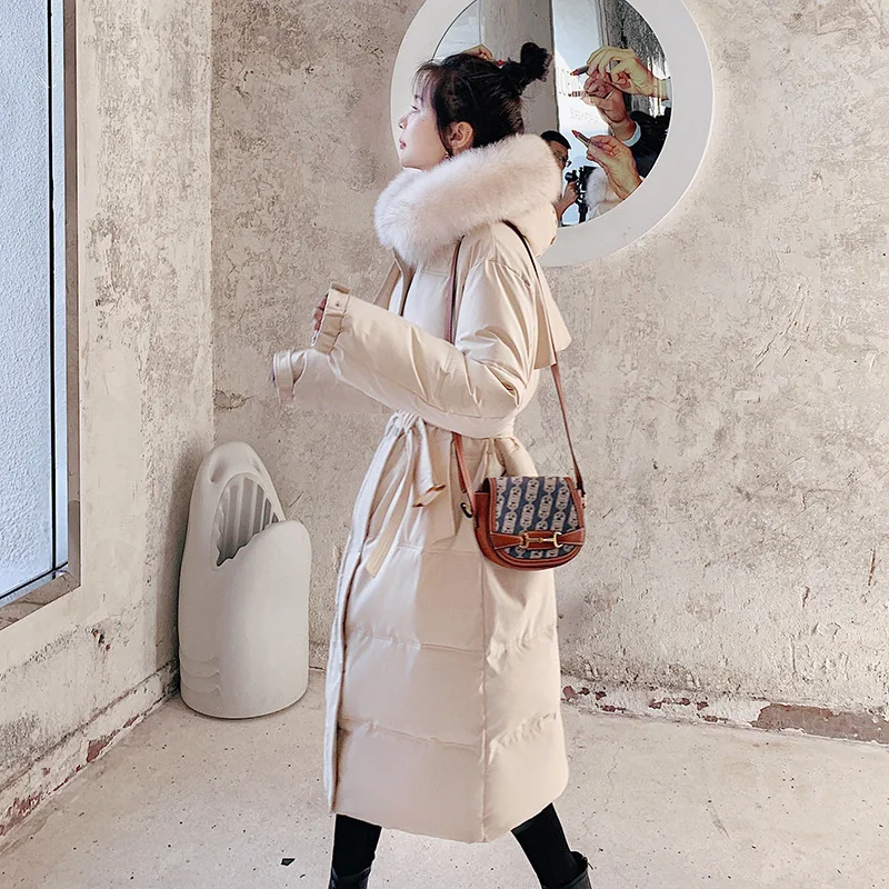 2025 nouveau col en laine à capuche veste d'hiver Parkas femmes épais chaud coton coussin vers le bas manteau Parka manteau hiver vêtements d'extérieur longs