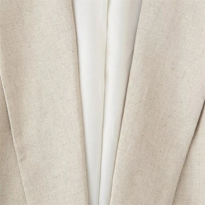 KEANKETIAN printemps/automne nouveau femmes rayé Patchwork costume manteau bureau dame un bouton rabat poches ample loisirs Blazer haut