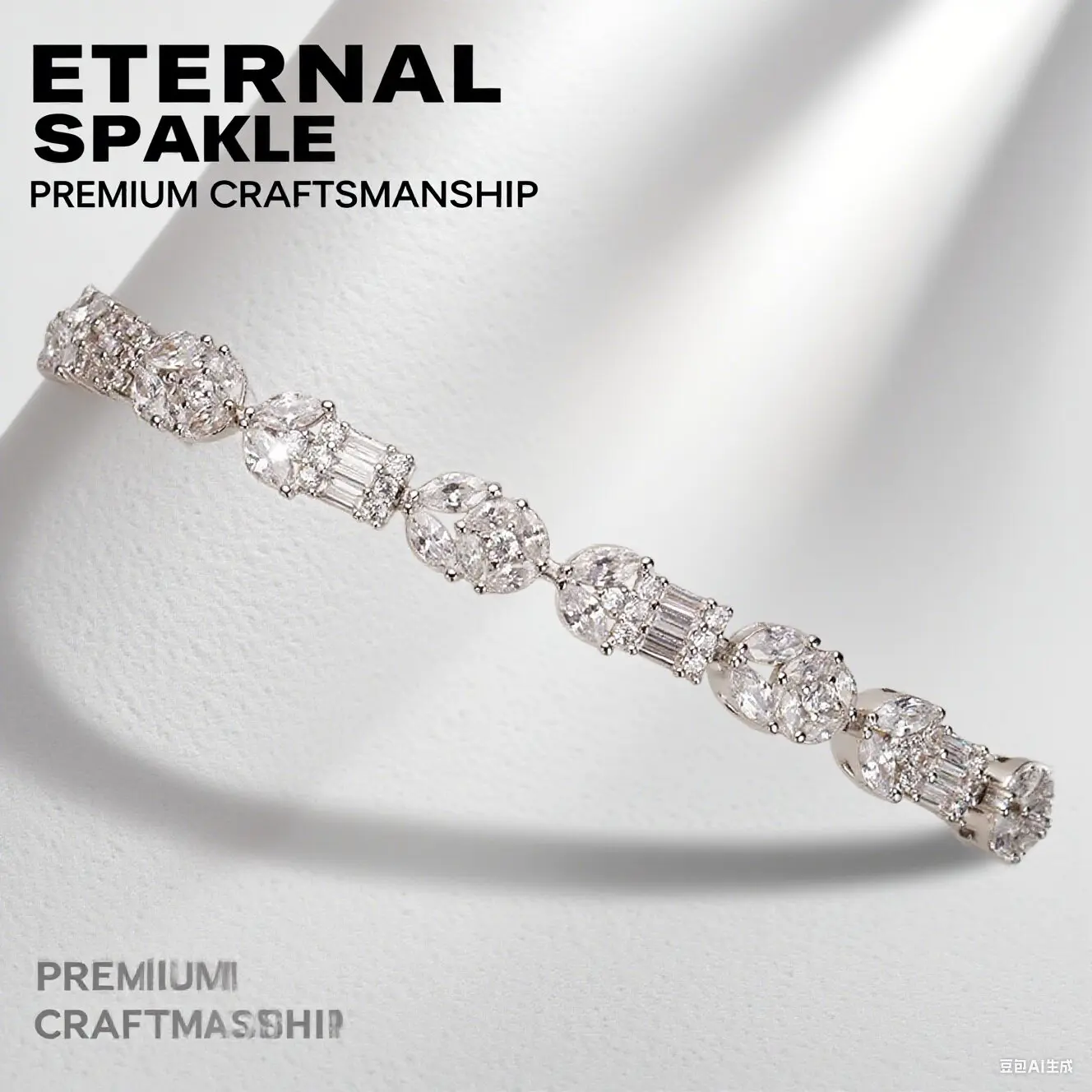 

JEWEL Fashion Elegant Full Micro Pave Cubic Zirconia High Quality Women Bracelet for Bride Wedding Jewelry