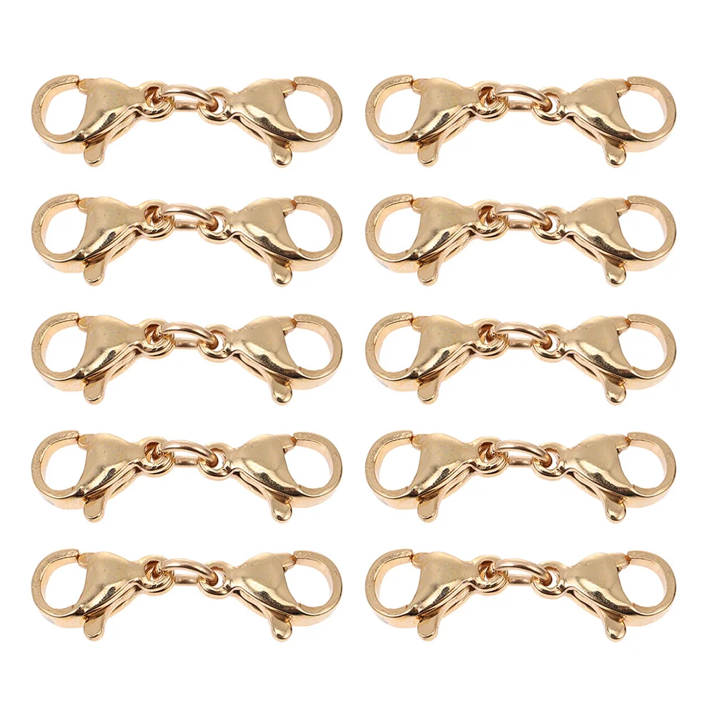 10 قطعة مشابك مخلب ناعمة ومشرقة مثالية لصنع المجوهرات أجزاء إغلاق قلادة سوار ساحرة #3