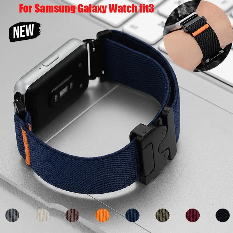 Fallschirmgurt für Samsung Galaxy Watch Fit3, dehnbares Nylon-Armband für Galaxy Watch Fit3, Zubehör