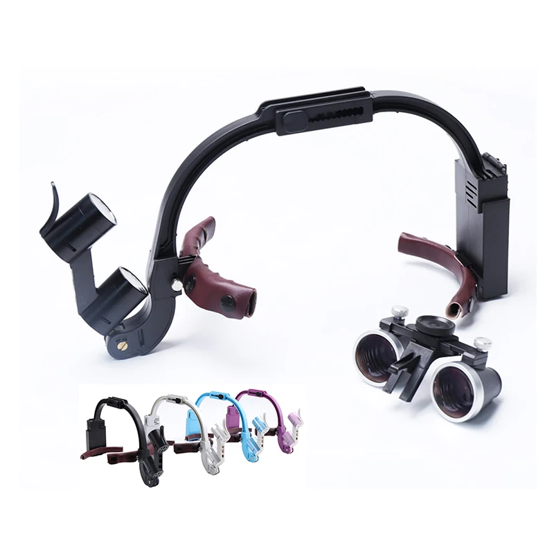 Dental LED Surgical Headlight Binocular Loupe Dental Loupes Glasses 2.5X and 3.5X magnifying glass