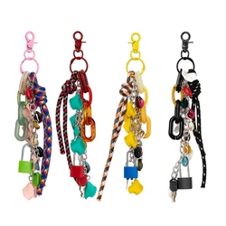 Unique Nylon Rope Chain Key Holder Fashion Accessory for Bags Decoration A0KD