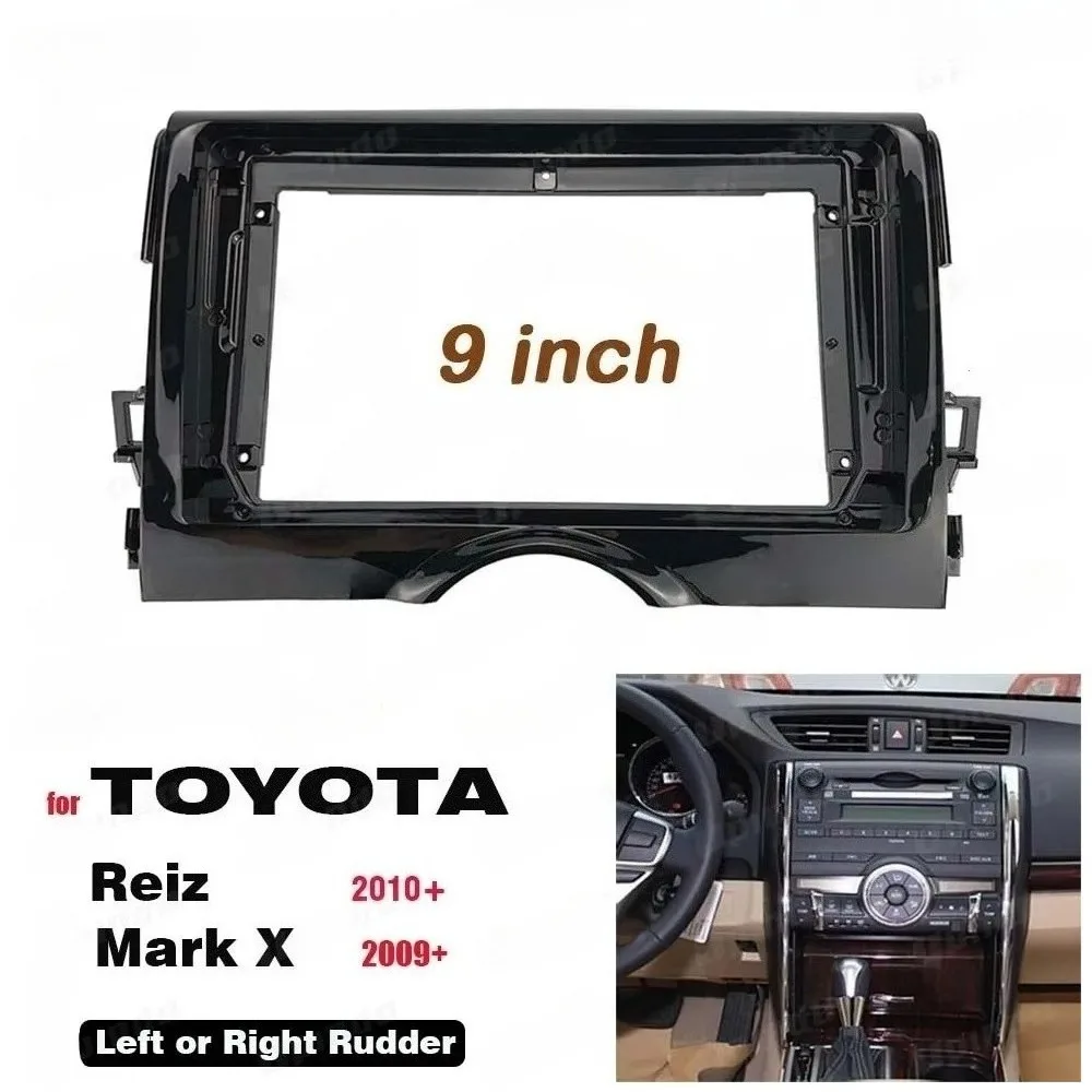 9 Inch Car Radio Fascia For Toyota Reiz Mark X 2011+ auto audio Frame Car Radio Multimedia GPS Navigation Dash Install Kit