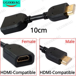 10cm HDMI-compatible HDTV Extension Cable Gold Plated Extender Adapter Widely Compatible TV Set Top Box for Google Chromecast