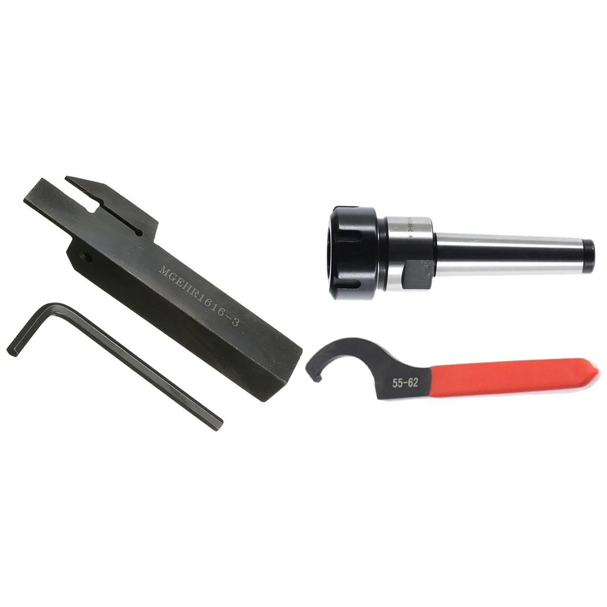 

-ABLP MGEHR1616-3 Lathe Cut Off Grooving Parting Tool Holder For MGMN300 & MT3-ER32 M12X1.75 With ER32 Wrench ER32 Collet
