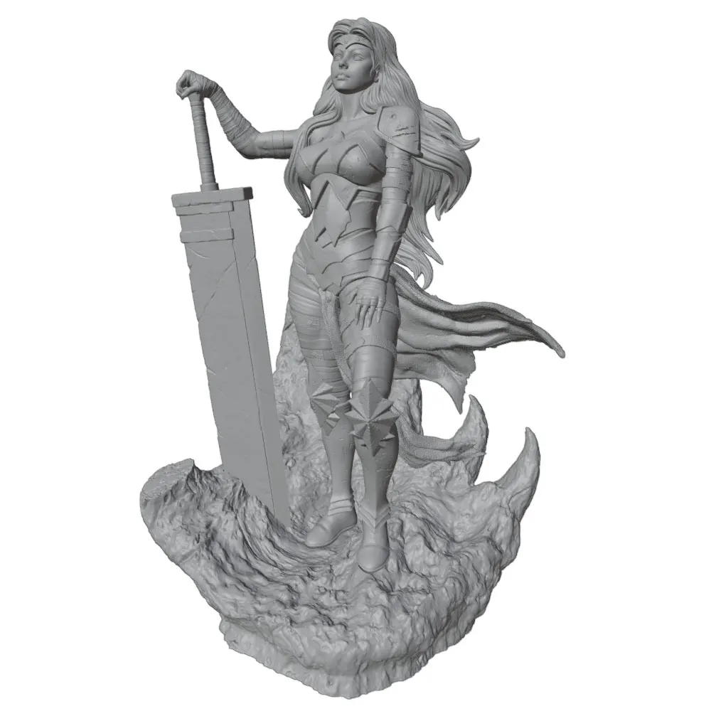 1/24 75mm  Sexy Girl Resin Model Kits GK Miniature 3D Printed Gray Model Figurine DIY Doll Model Unassembled And Unpainted