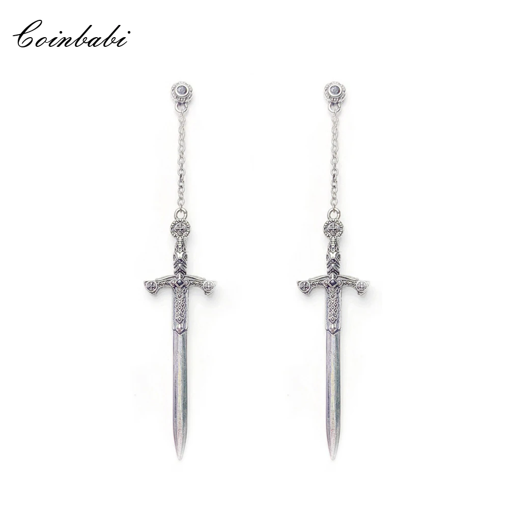 Earrings Richly Ornamented Sword eardrop 2021 New Fine Jewelry 925 Sterling Silver Gift For Women Men Europe Street Style Bijoux