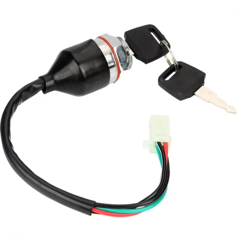 Universally Motorcycle Scooter Security Power Ignition Switch With A Key 4 wire Wire Suitable Fit for ATV Dirt bike Go kart 1x