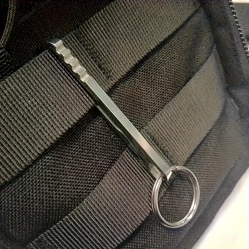 Stainless Steel Key Holder - Outdoor Portable Waist Clip with Carabiner, Quick-Release Hanging Hook for Tools/Keys Durable Tool
