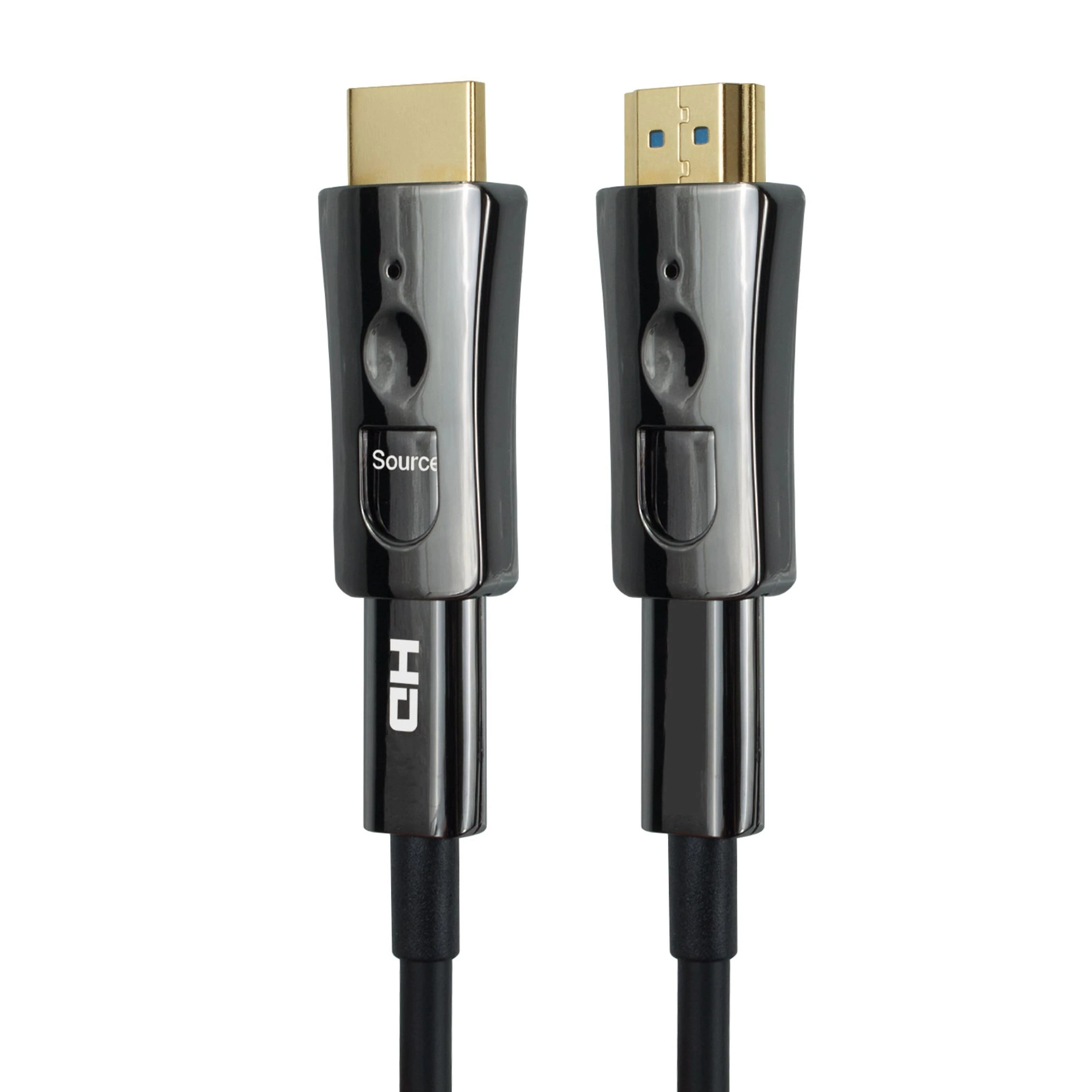 High speed hdmi+micro HDMI Fiber Optic Cable 4K@60Hz HDR 4:4:4 HDCP 2.2 18Gbps Dual A-D Slim Active One-Directions for TV Camera