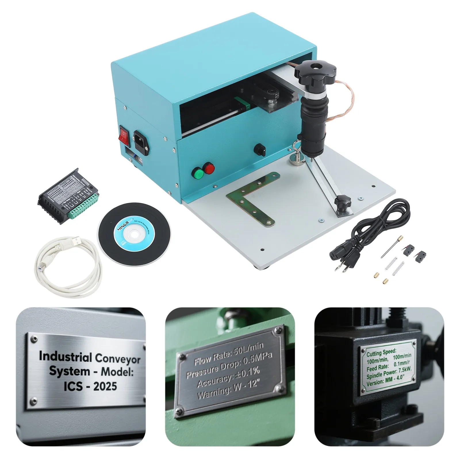 

Промышленный электрический гравировальный станок для маркировки табличек, для использования на производстве, прочный и высокоточный.