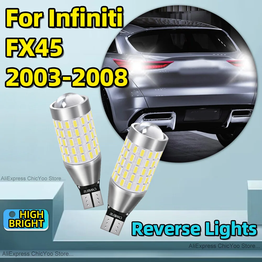 2Pcs W16W T15 912 LED Bulbs Car Reverse Lamp Lights 12V Plug-N-Play 2000LM For Infiniti FX45 2003 2004 2005 2006 2007 2008