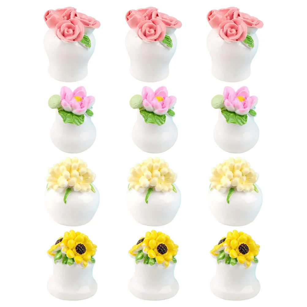 

12Pcs Miniature Bonsai Potted Plant Decor Compact Design for Mini House Garden Tiny Bonsai Ornament Artificial Plant Adornment