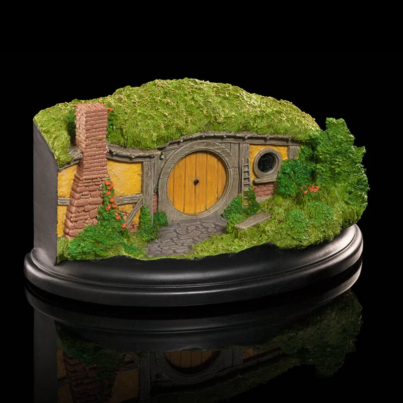 Original Weta Anime Figure Lord Of The Rings Hobbit Cave Statue Figurine Hobbit Small House Decoration Handmade Child Toys Gift