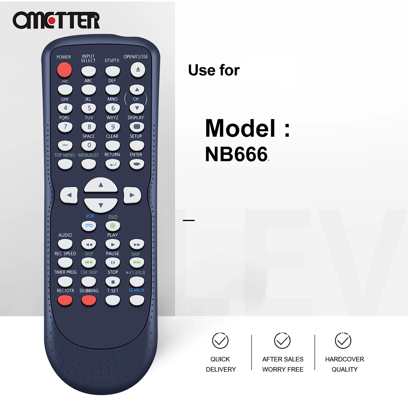 Nb666ud nb666 controle remoto apto para sylvania/funai dvd recorder vcr zv450tt8 zv450sl8 sub nb659 nb659ud