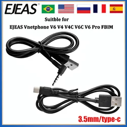 EJEAS Vnetphone V6 V4 V4C V6C V6 Pro FBIM 3.5mm/Type-C Jack  Motorcycle Helmet Intercom Headset Accessories USB Charging Cable