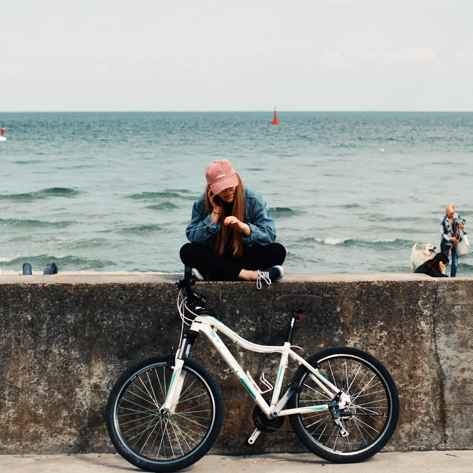 

4Pcs Waterproof Bike Seat Covers Elastic Stretch Rainproof Dust Resistant Cover for Most Bicycle Seats Bike Seat Cover Rain