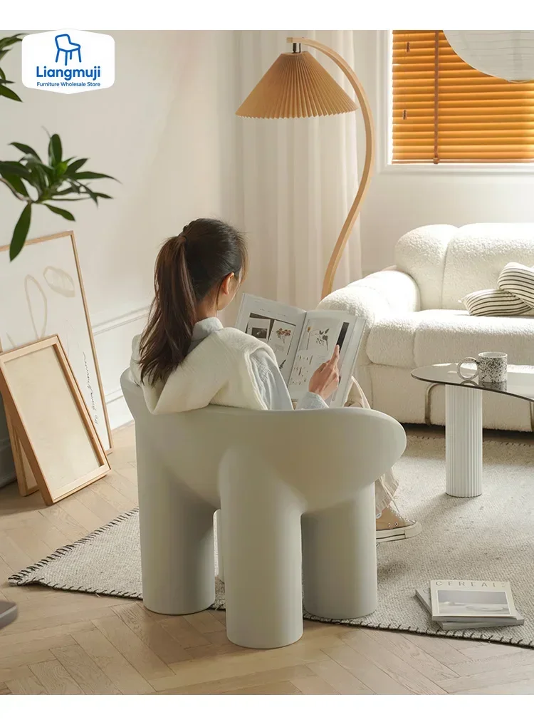 Roly Poly Lounge Leisure Plastic PE Sofa Elephant Leg Nordic Classic Indoor Outdoor Minimalist INS Home Living Room Chair