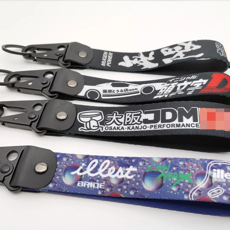 Porte-clés en nylon polyester avec broderie, porte-clés automatique, accessoires de voiture, Osaka JDM Racing Initial D Rock, 1PC