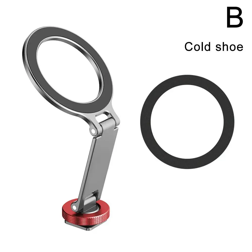 Foldable Cold Shoe Magnetic Bracket Phone Holder Phone Tripod Mount 1/4 Inch Thread For iPhone 15/14/13/12 Series Y5F5 image 4