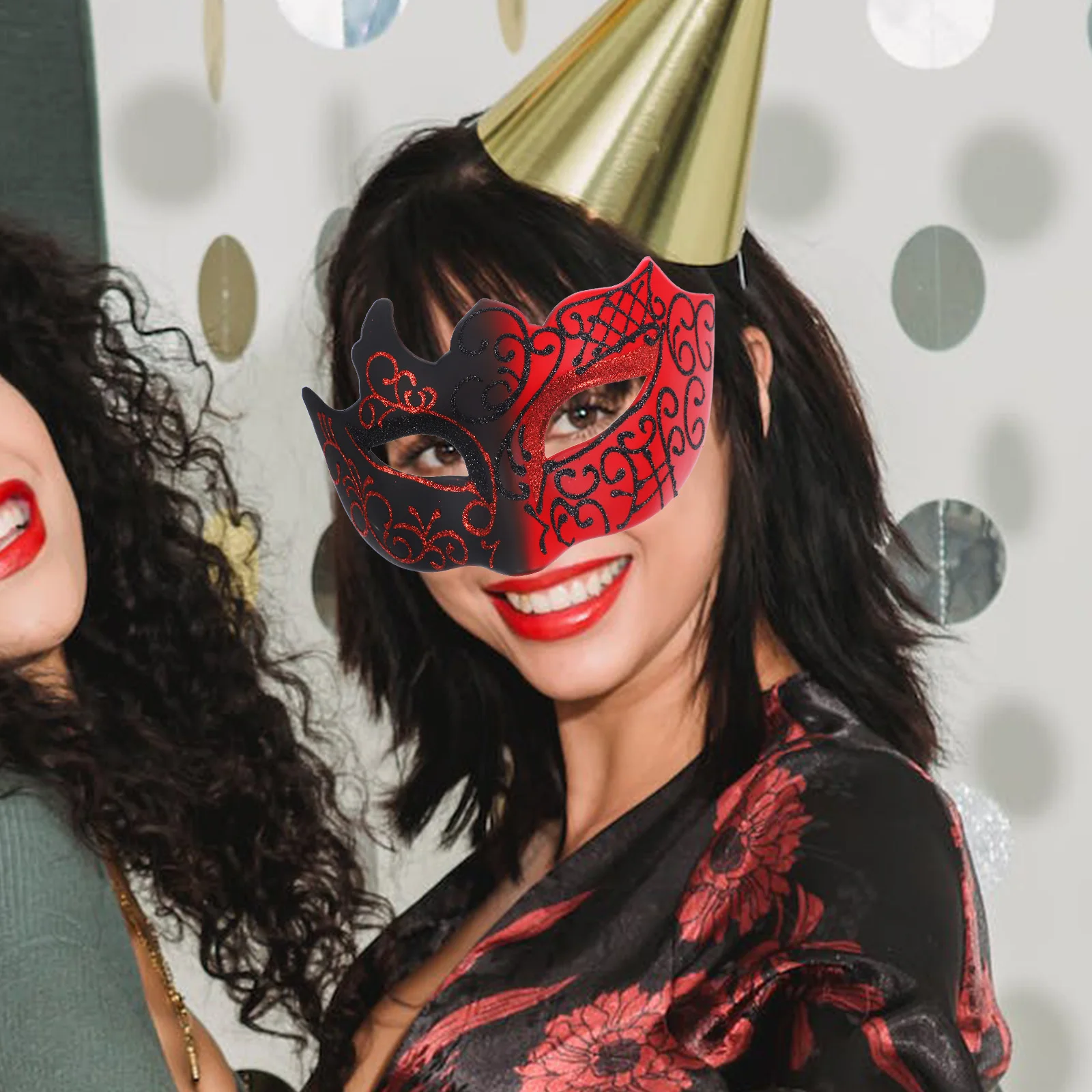 

Half Face Masquerade Mask Women Halloween Cosplay Party Decorative Prop Unique Fashion Masquerade Mask Photography Prop