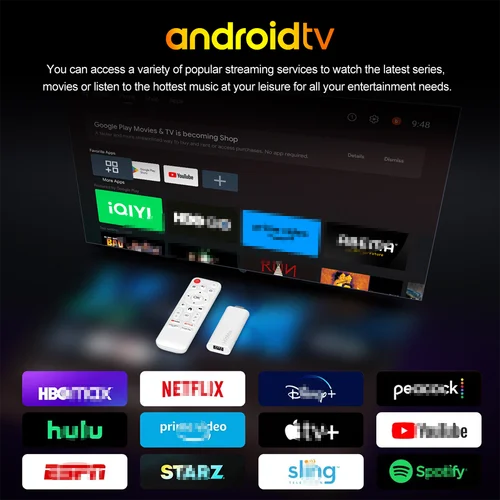 Imagen 2 del producto Android TV Stick Allwinner H313 Quad Core 4K Wifi6 BT asistente de voz Control remoto juego reproductor multimedia Smart TV Box H96 Max