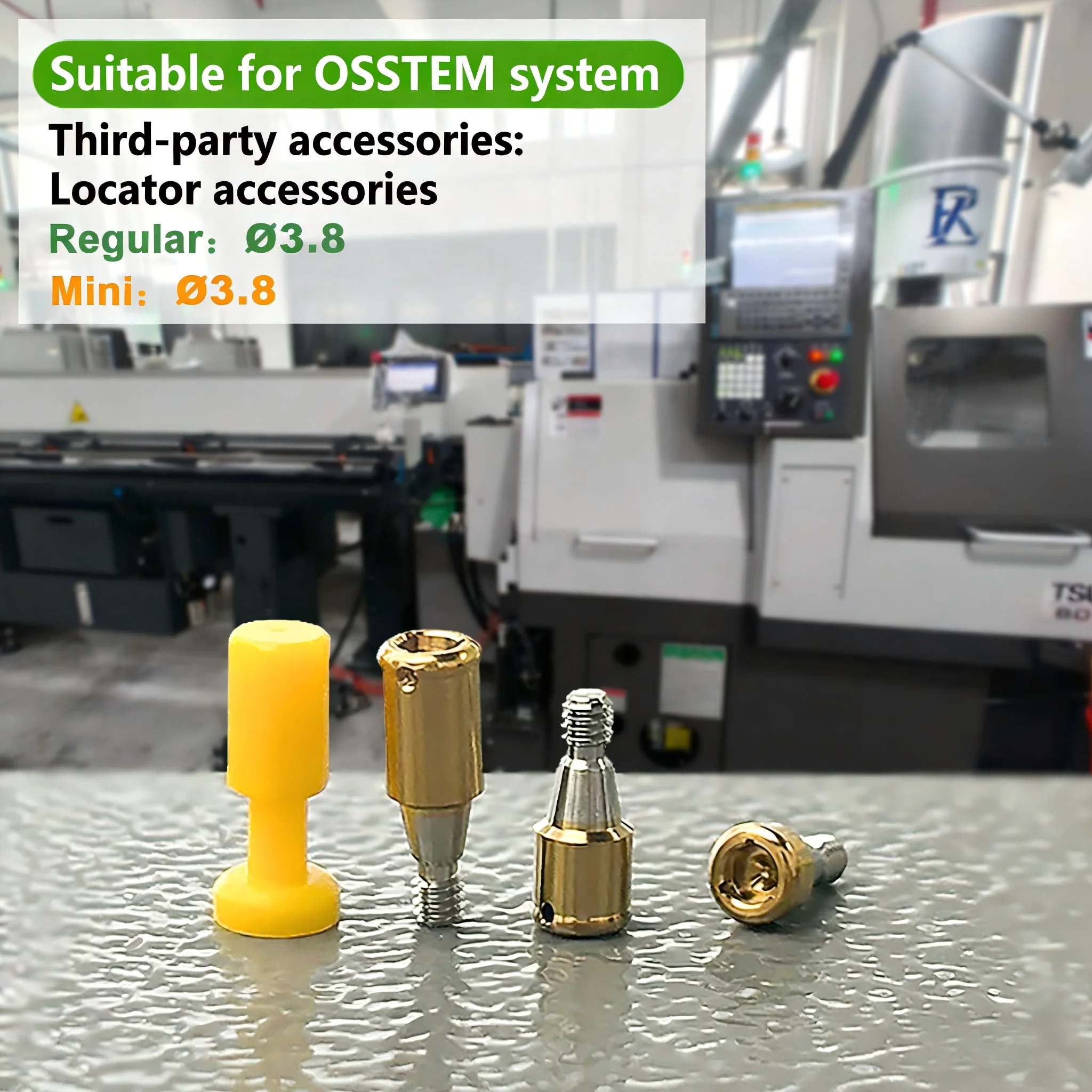 

Набор абатментов Dentium LOCATOR – шарообразные женские колпачки, инструмент для установки и лабораторный аналог, набор для замены имплантатов и ортопедических протезов