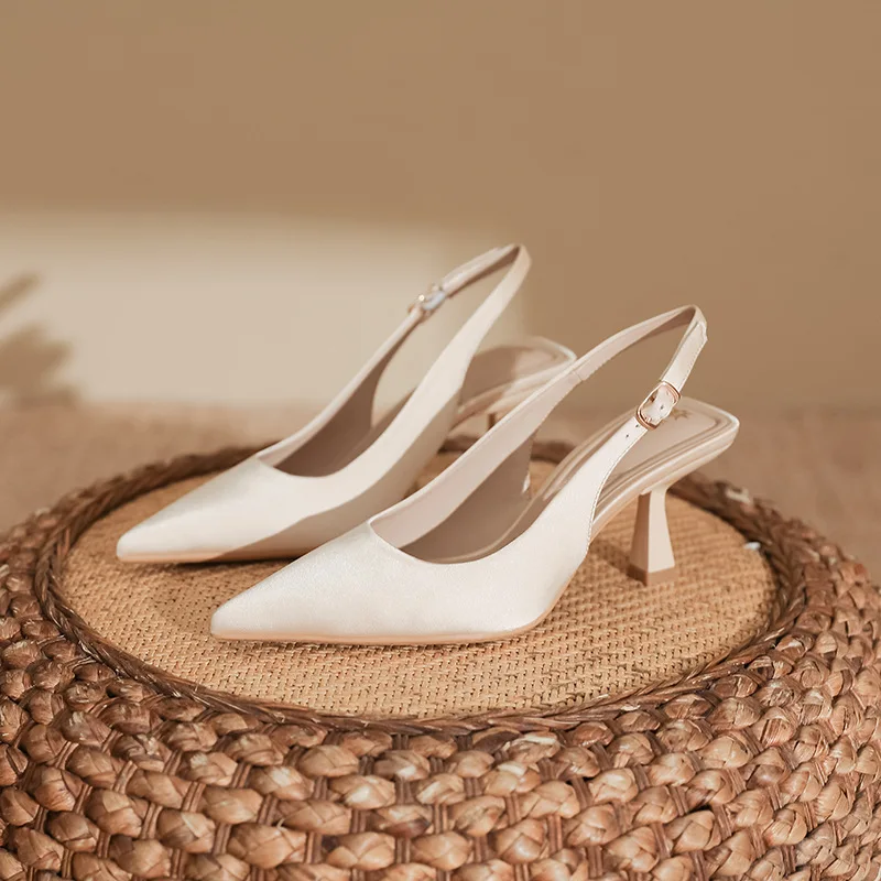 

YuanHuiTong2025, новая осенняя женская обувь, модные женские туфли-лодочки, женские сандалии на высоком каблуке с острым носком, обувь Za