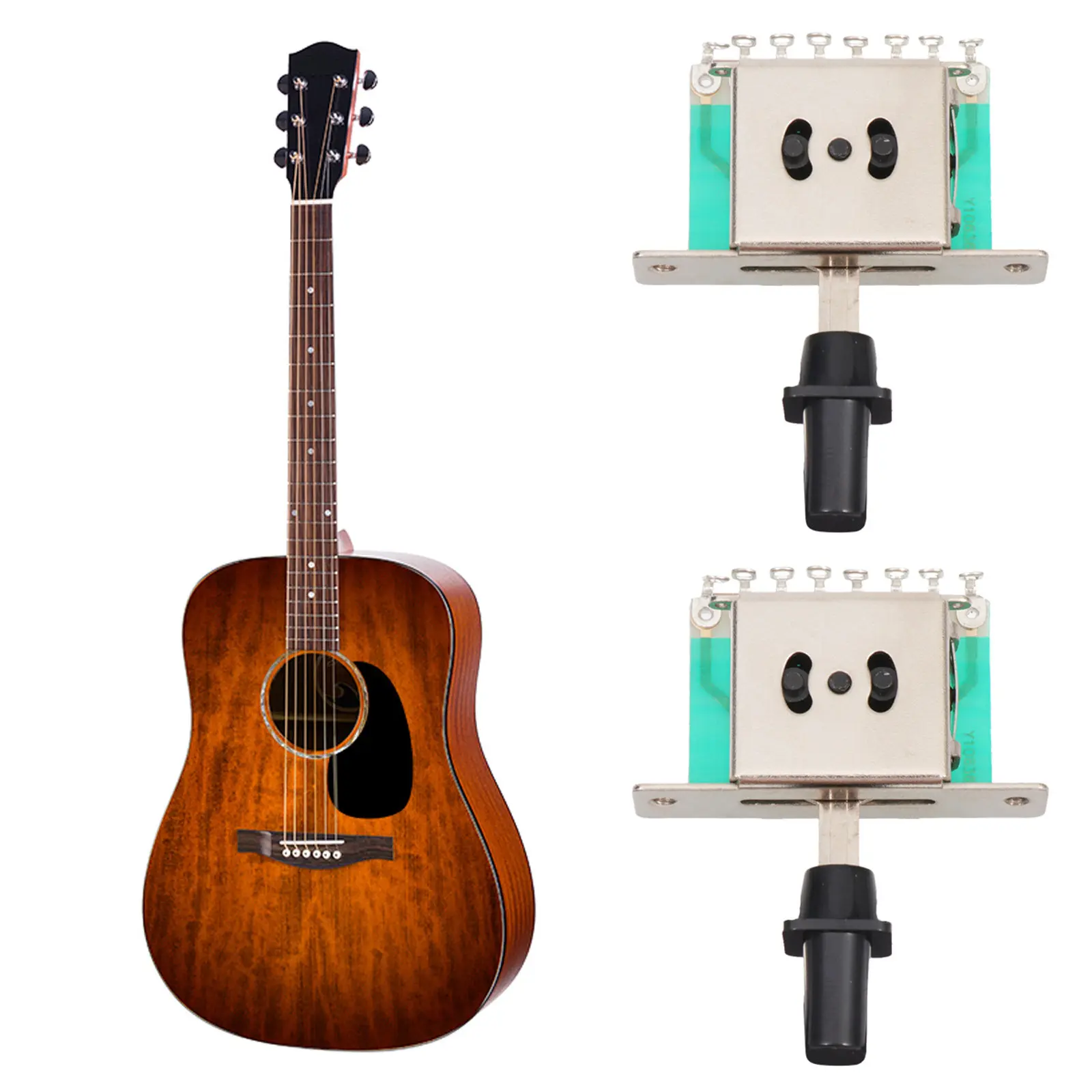 2Pcs Guitar Sound Pickup Switch 3-Gear Toggle Button for Type Guitars Robust Build Easy Operation Professional Tone Control