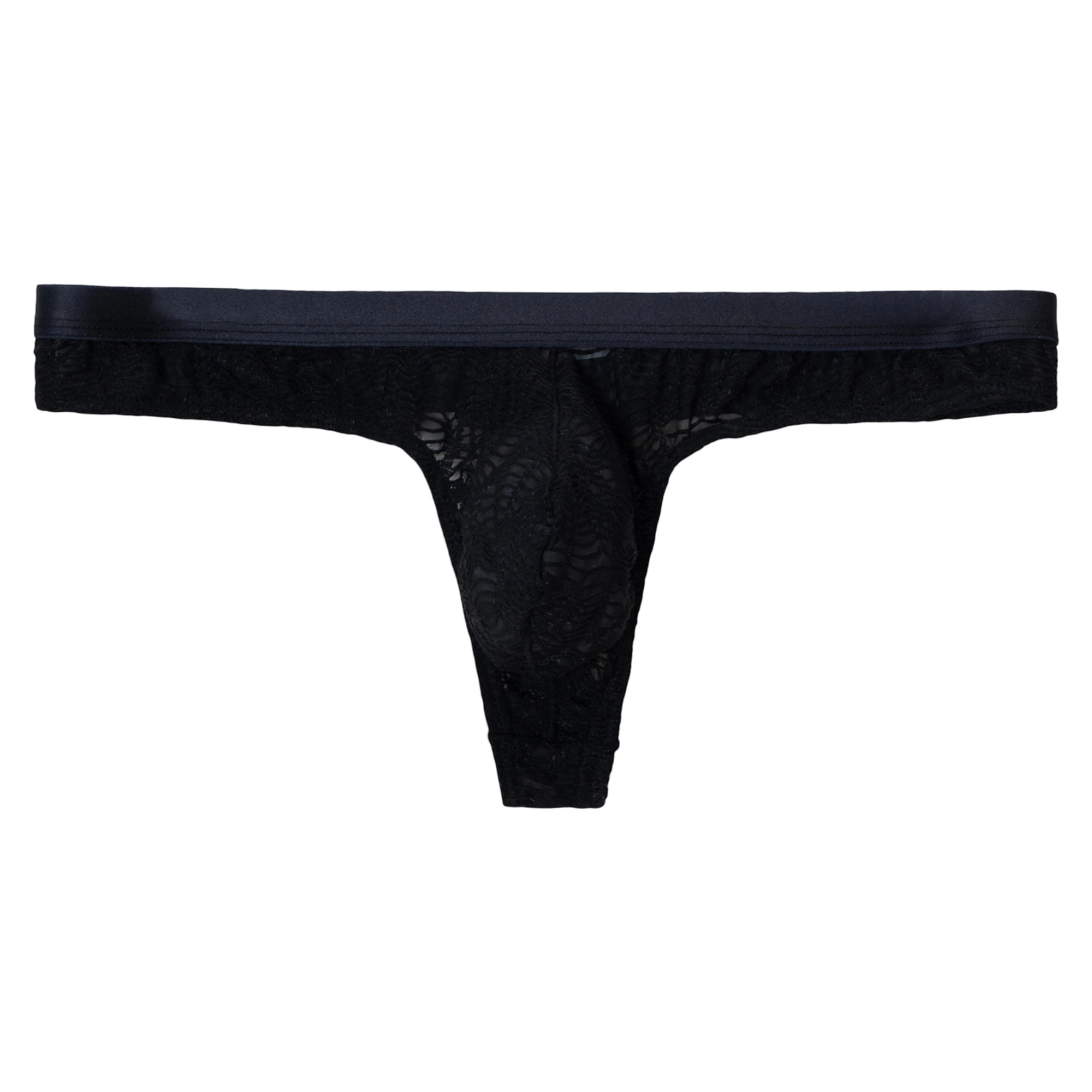 5 Piece Men's Perspective Thongs Underwear Convex Pouch Breathable Sexy Male G Strings Panties Jockstrap Soft Comfy Underpants
