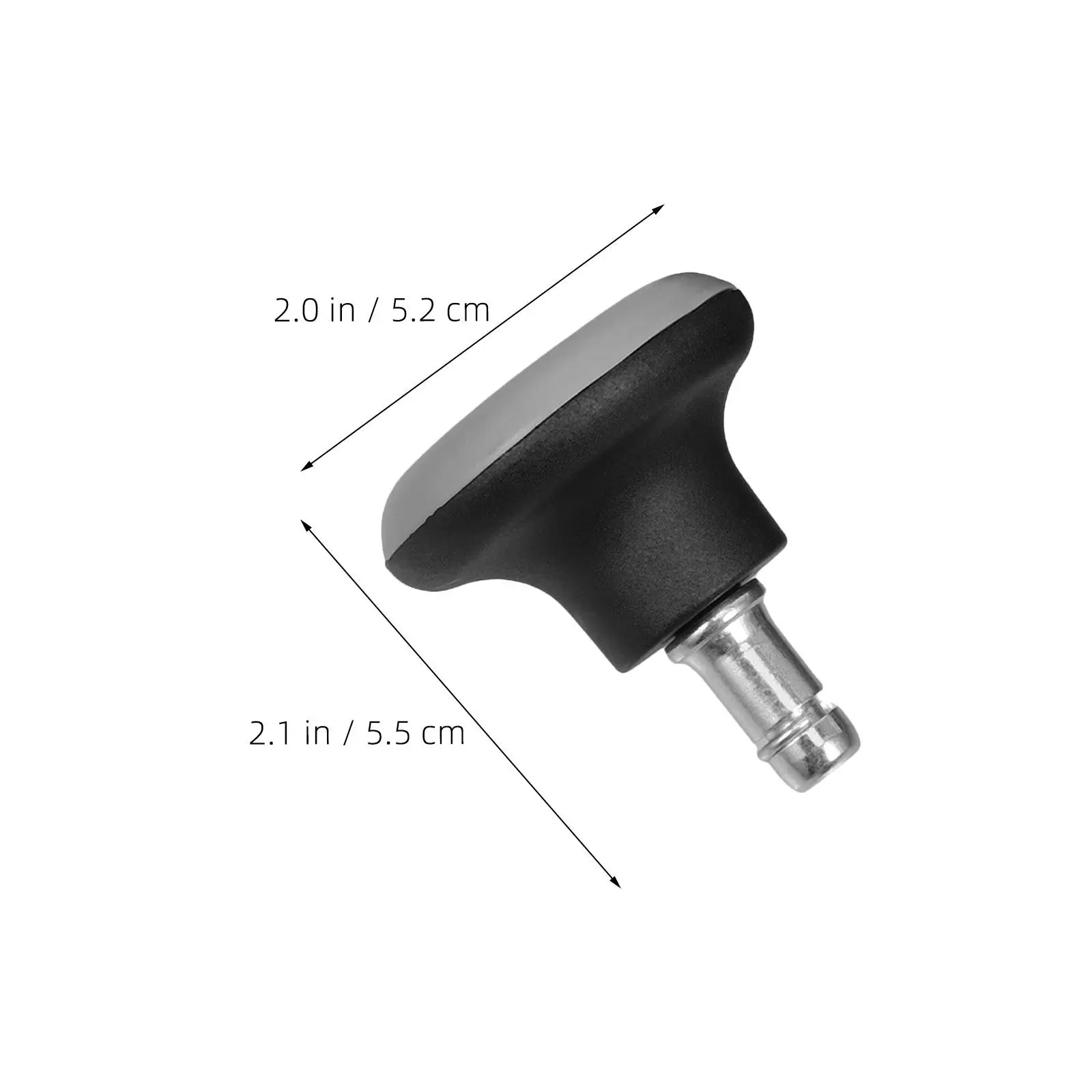 10Pcs Low Profile Stationary Chair Glides Black Polyurethane Threaded Stem Non Rolling Office Chair Feet Caps for Carpet