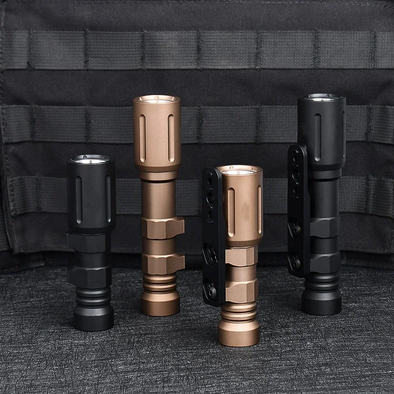 Tactical Wadsn CNC Metal PLHv2 Flashlight Inliner Light Mount Outdoor Hunting Weapon Scout Light Offset Base Fit M-Lok Keymod