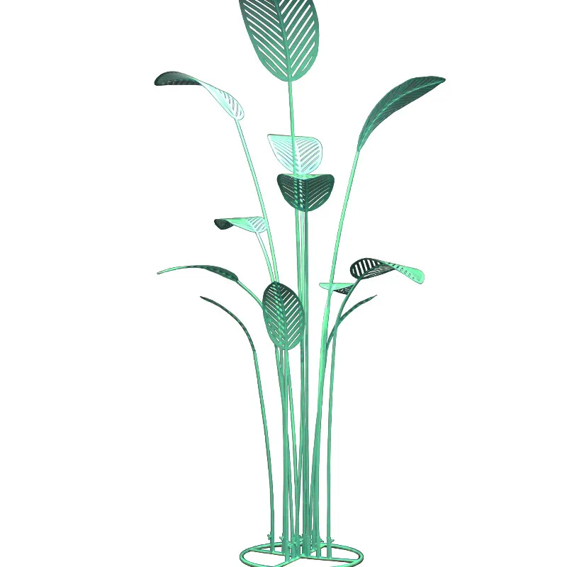 

Iron creative decoration plantain leaf floor ornament beautiful Chen window scene arrangement clothing store decoration light lu