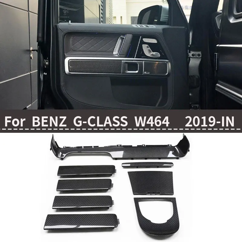 

Сменная внутренняя крышка центральной консоли из углеродного волокна с левым рулем, дверная накладка, панель приборной панели для Mercedes W464 G500 G63 G550 2018up